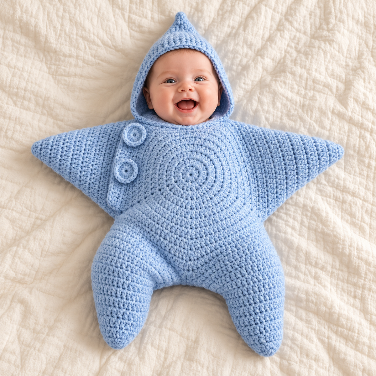 MiniStar Baby Starfish Romper — Hooded Outfit