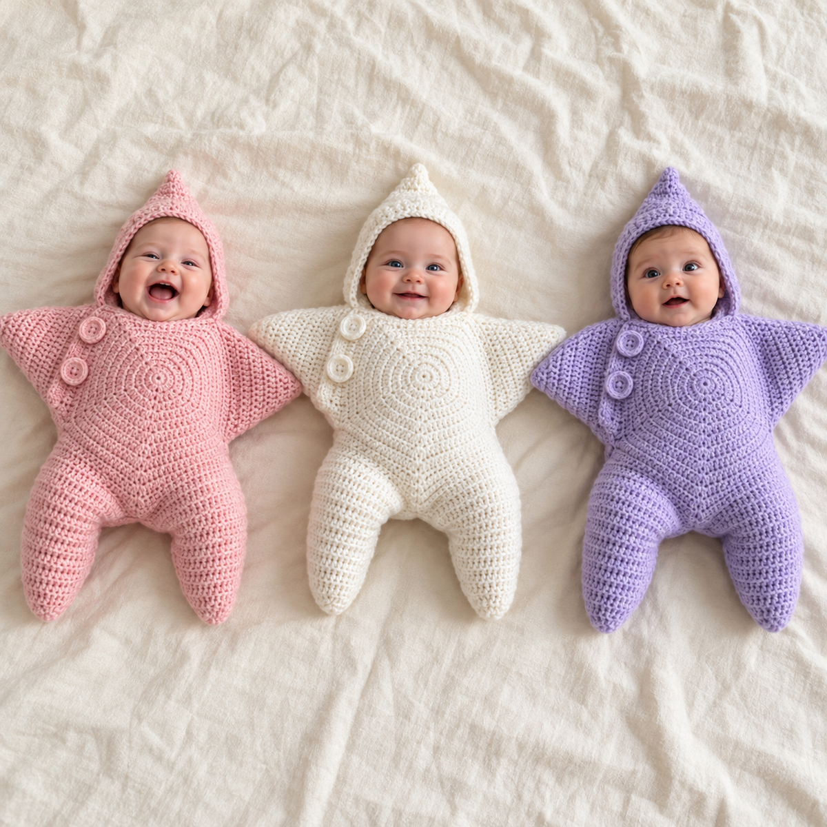 MiniStar Baby Starfish Romper — Hooded Outfit