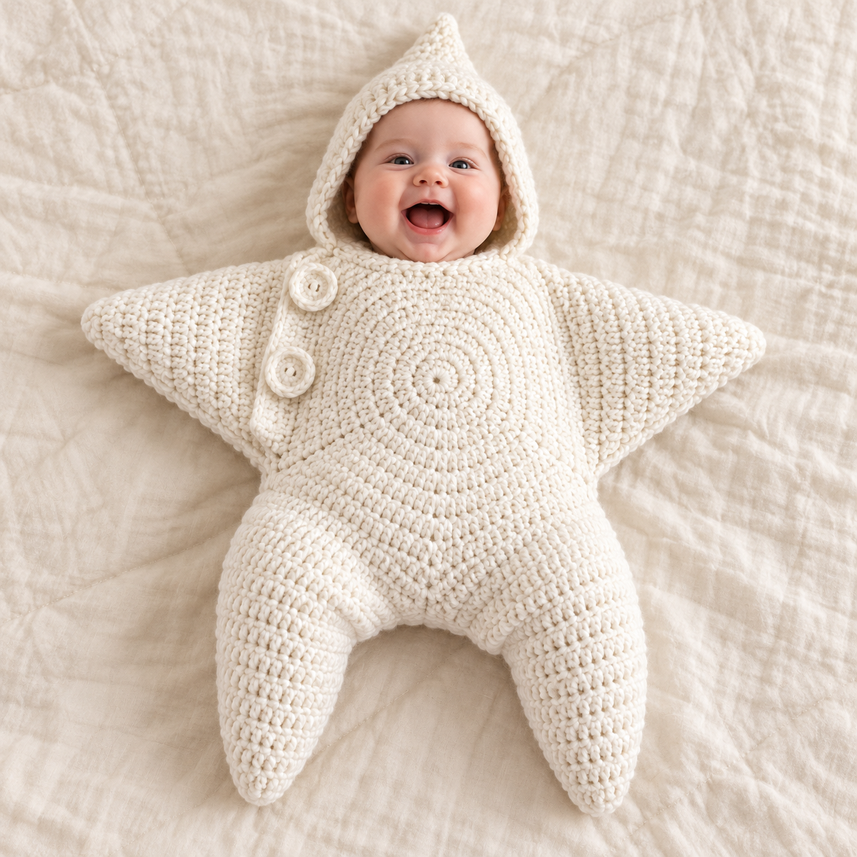 MiniStar Baby Starfish Romper — Hooded Outfit
